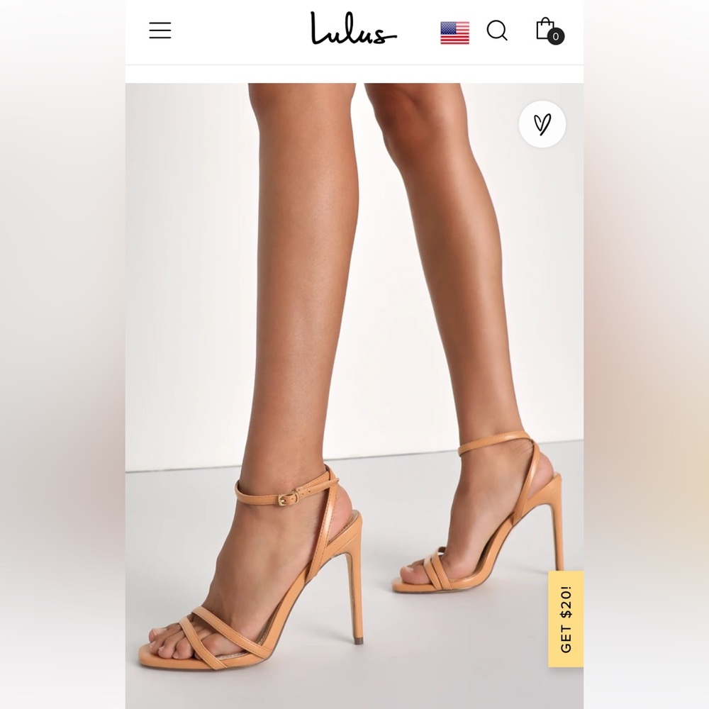 Lulus nude heels size 8 never been worn NWT
